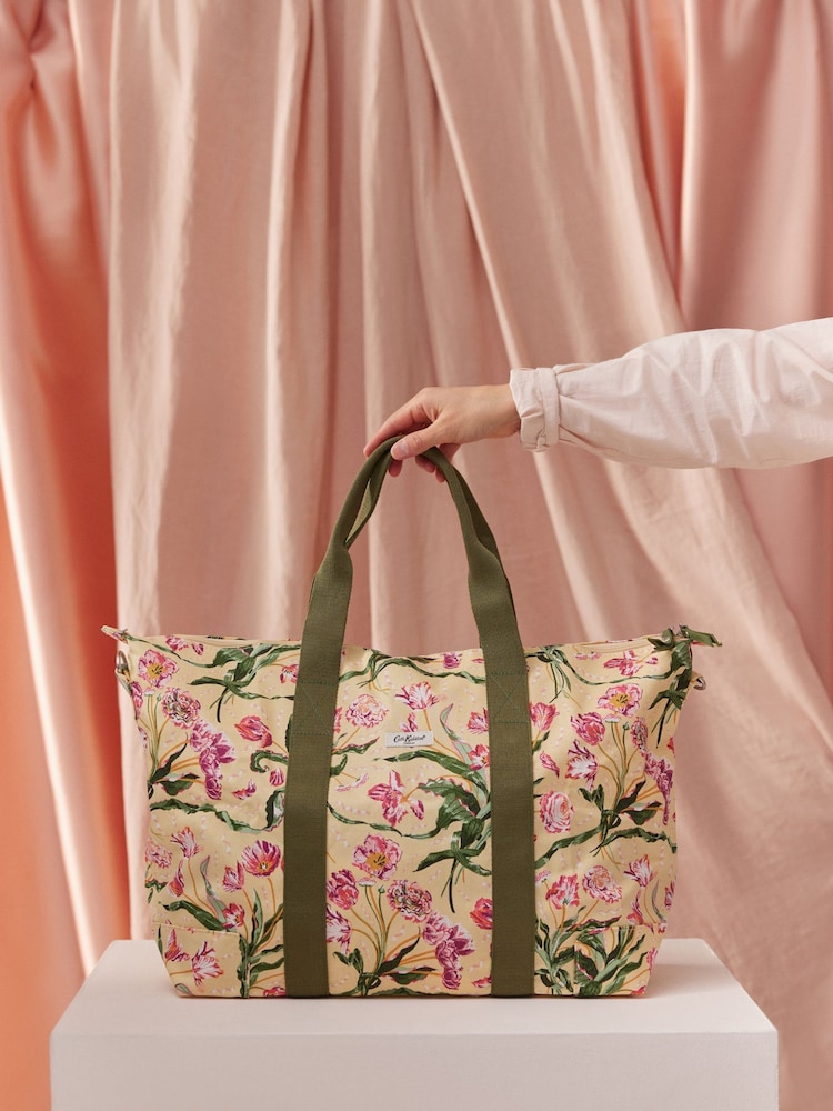 Cath Kidston Yellow Floral Fancy Print Cath Kidston Overnight Travel Bag - Image 1 of 8