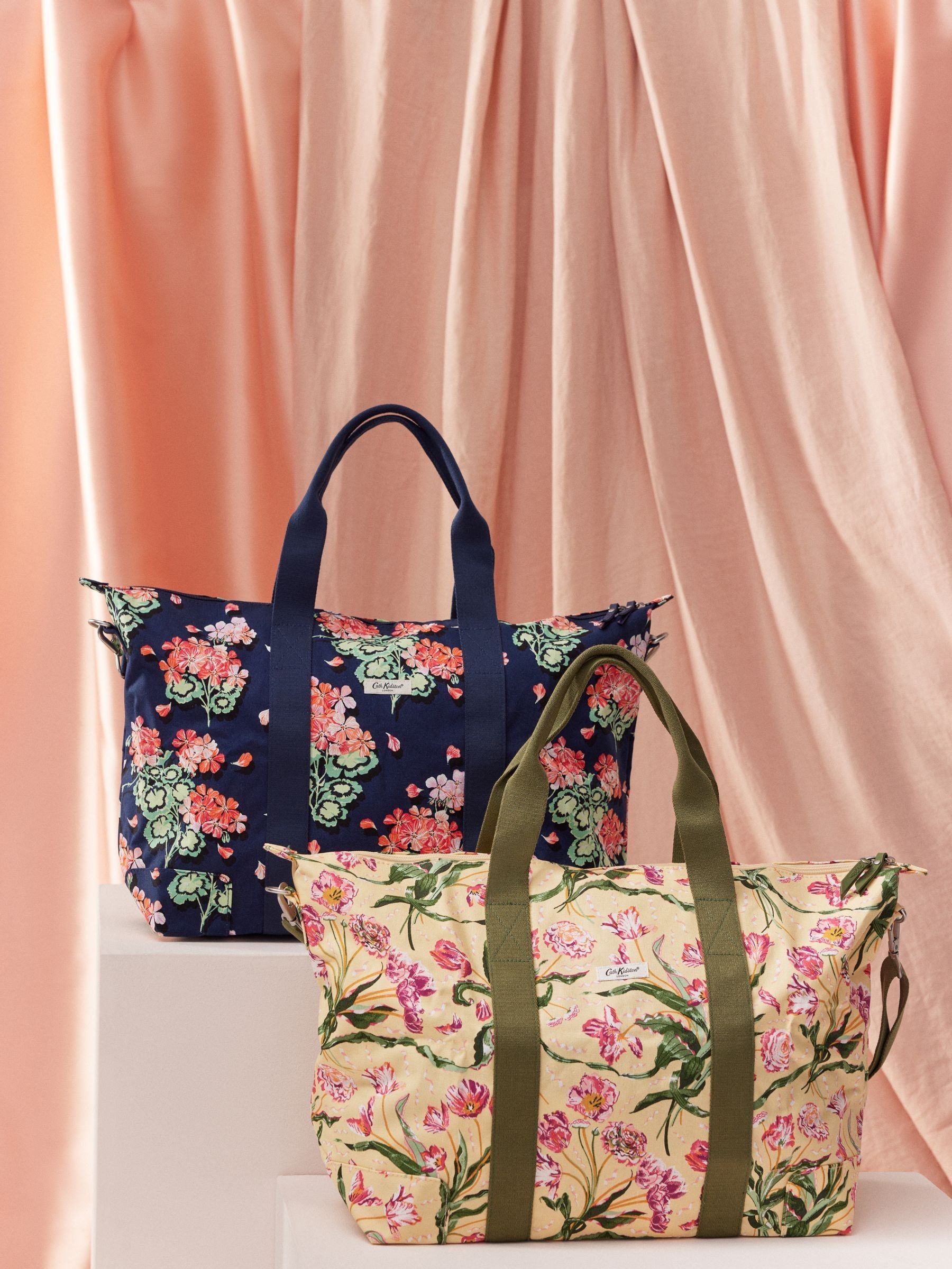 Cath Kidston Yellow Floral Fancy Print Cath Kidston Overnight Travel Bag