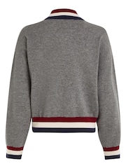 Tommy Hilfiger Grey Wool Blend Jumper With Cashmere - Image 5 of 6