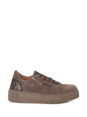 Gabor Brown Ferry Suede Trainers - Image 1 of 5