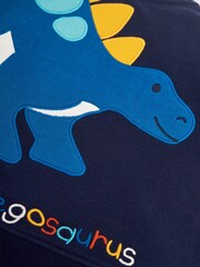 JoJo Maman Bébé Navy Boys Stegosaurus Sweatshirt - Image 3 of 5