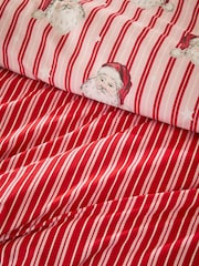 Vantona Pink Christmas Kitsch Santa Duvet Cover and Pillowcase Set - Image 5 of 5
