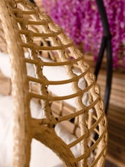 Charles Bentley Natural Garden Hanging 2 Seater Egg Chair - Image 3 of 6