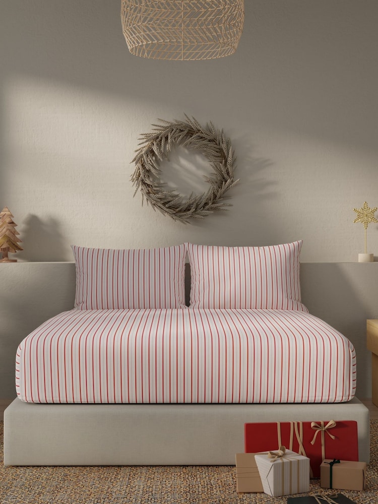 Vantona Christmas Ditsy Rows Fitted Sheet Set - Bild 1 von 3