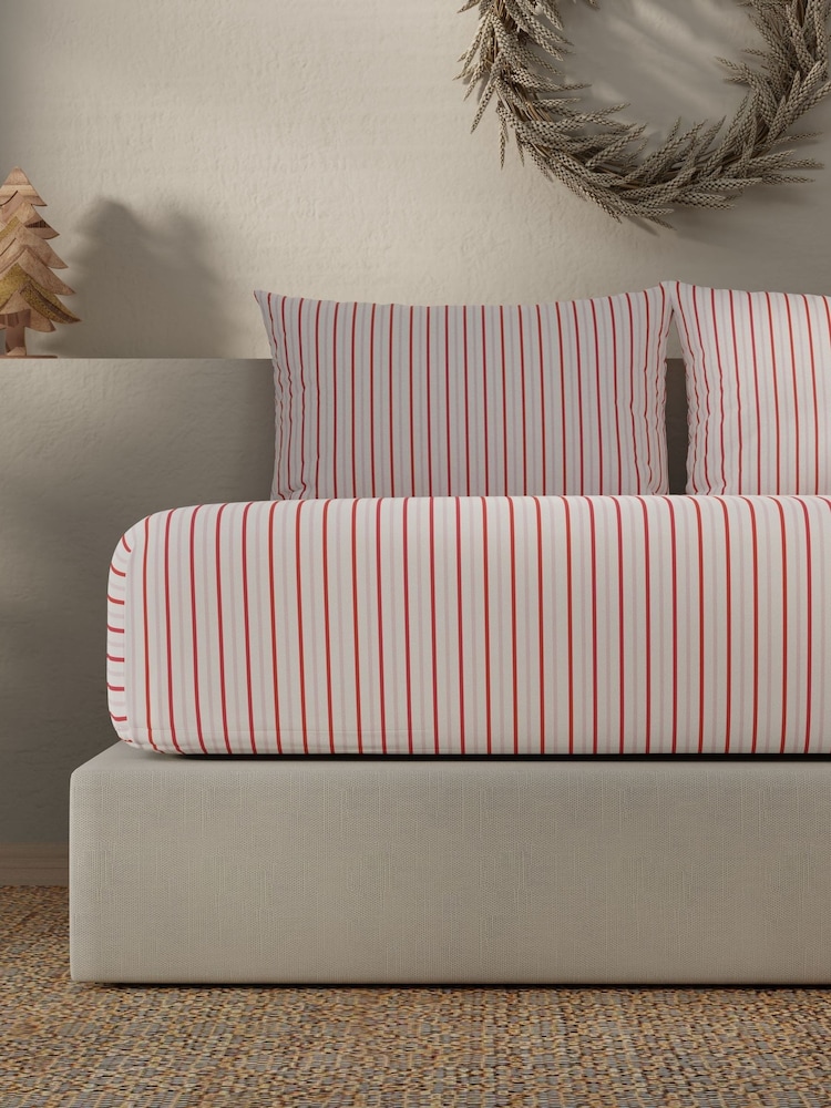 Vantona Christmas Ditsy Rows Fitted Sheet Set - Bild 3 von 3