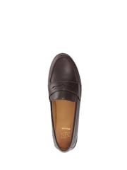 Dune London Red Standard Fit Leather Ginelli Flexi Sole Penny Loafers - Image 4 of 5