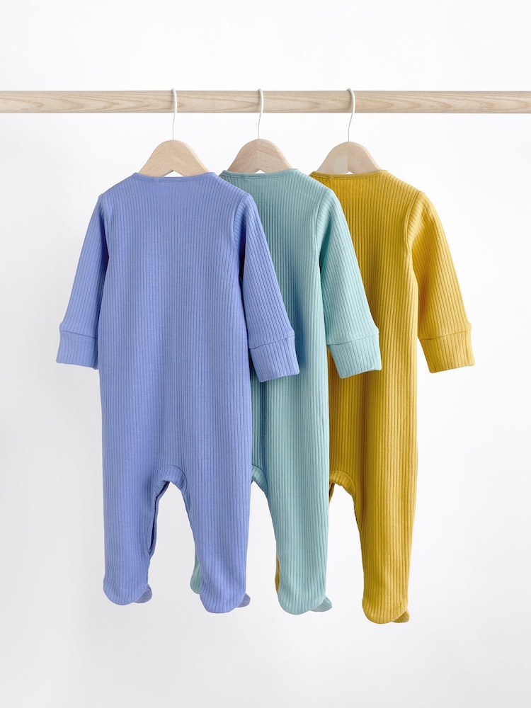 Blau/Grün/Gelb - Baby-Schlafanzüge aus 100 % Baumwolle im 3er-Pack (0–2 J.) - Bild 2 von 9 Blau/Grün/Gelb - Baby-Schlafanzüge aus 100 % Baumwolle im 3er-Pack (0–2 J.) - Bild 2 von 9