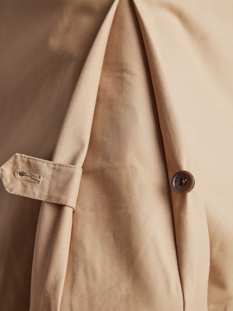 Stone British Millerain Signature Shower Resistant Longer Length Trench Coat - Image 10 of 12