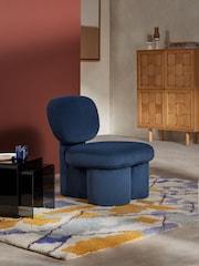 MADE.COM Steel Blue Thea Accent Chair - Image 1 of 6