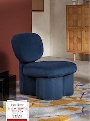MADE.COM Steel Blue Thea Accent Chair - Image 2 of 6