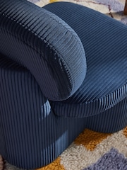 MADE.COM Steel Blue Thea Accent Chair - Image 4 of 6