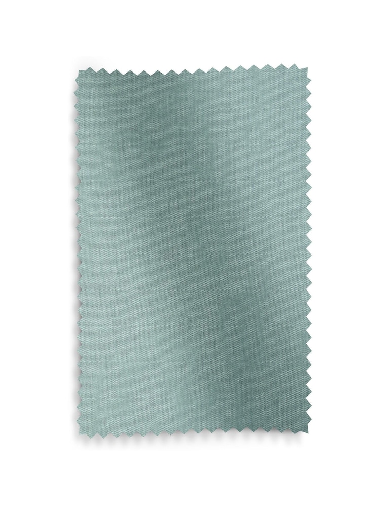Green Duck Egg Cotton Blackout/Thermal Eyelet Curtains - Image 7 of 7