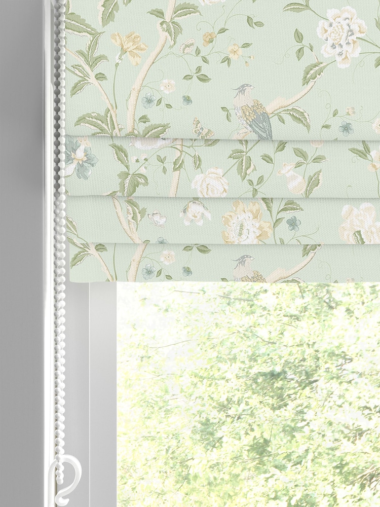 Laura Ashley Eau De Nil 100% Cotton Summer Palace Made to Measure Roman Blind - Image 2 of 6