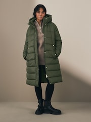 Barbour® International Barron Longline Baffle Quilt Puffer Coat - Image 1 of 7