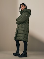 Barbour® International Barron Longline Baffle Quilt Puffer Coat - Image 3 of 7