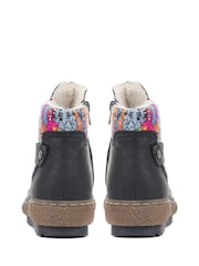 Pavers Black Ladies Wide Fit Ankle Boots - Image 3 of 8