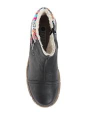 Pavers Black Ladies Wide Fit Ankle Boots - Image 4 of 8