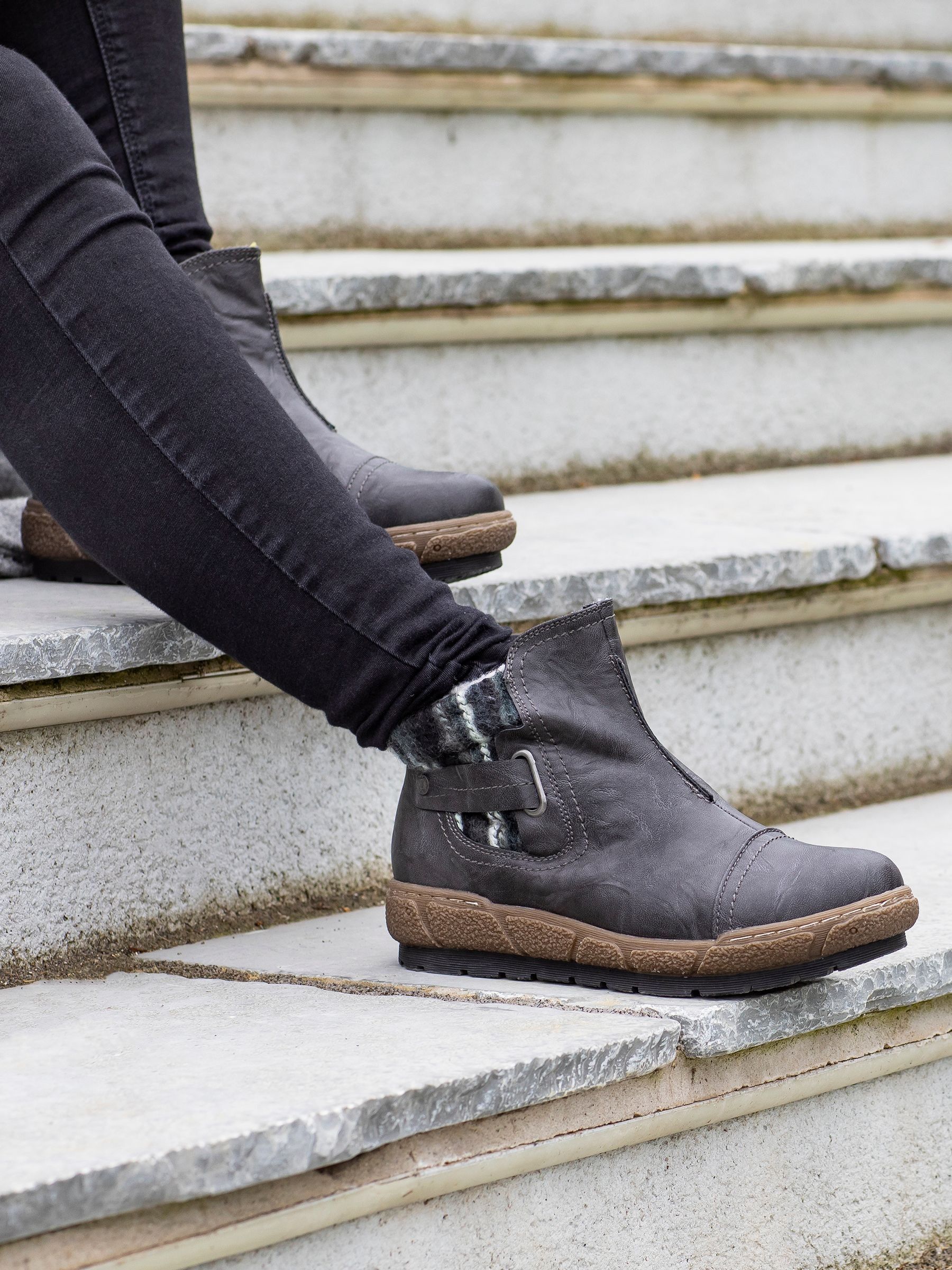Ladies wide fit ankle boots top