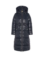 Barbour® International Watkins Longline Gloss Puffer Black Jacket - Image 7 of 7