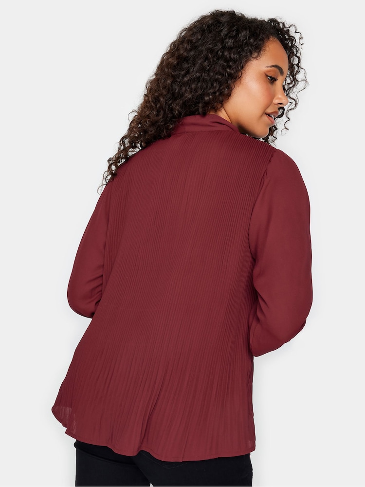 M&Co Red Pleated Bow Blouse - Image 2 of 4