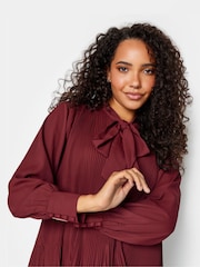 M&Co Red Pleated Bow Blouse - Image 4 of 4