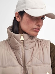 Barbour® International Beige Meir Boxed Mid Length Quilted Gilet - Image 5 of 7