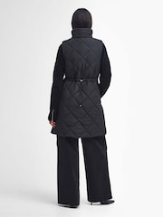 Barbour® International Beige Meir Boxed Mid Length Quilted Gilet - Image 2 of 7