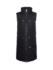 Barbour® International Beige Meir Boxed Mid Length Quilted Gilet - Image 7 of 7