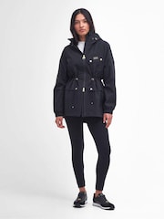 Barbour® International Alicia Waterproof Black Jacket - Image 3 of 7