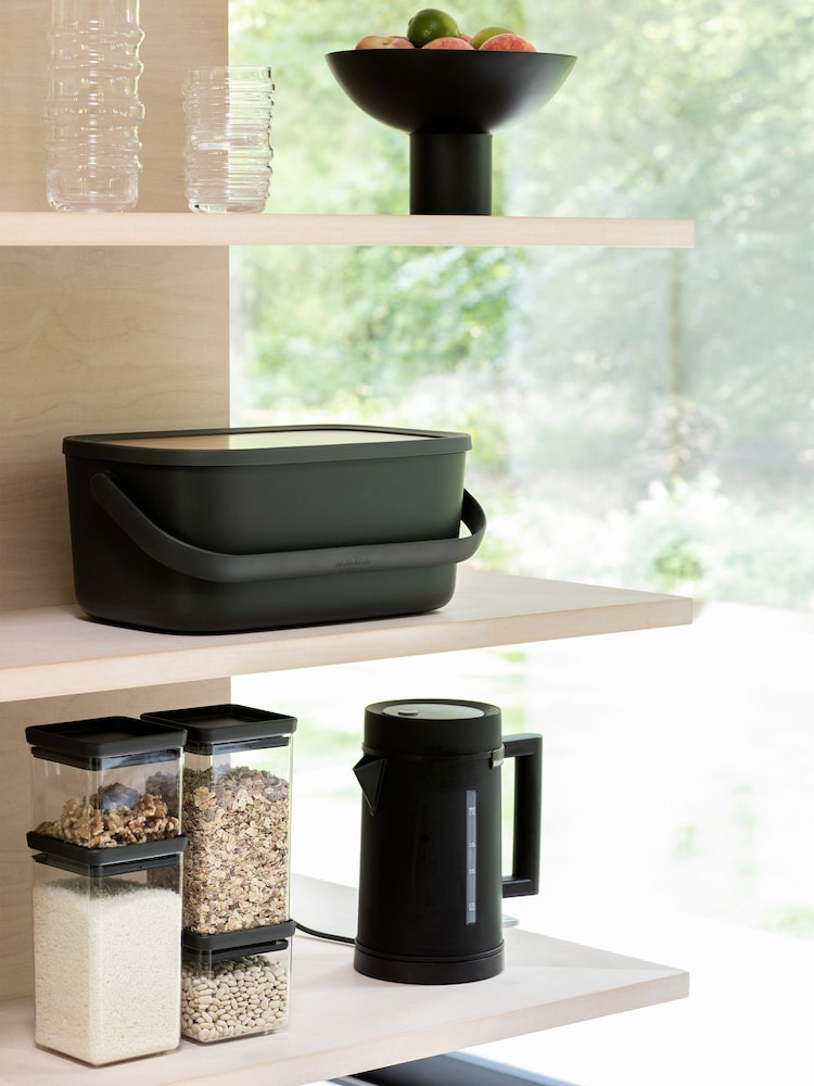 Brabantia Dark Grey Nic Bread Bin - Image 1 of 6