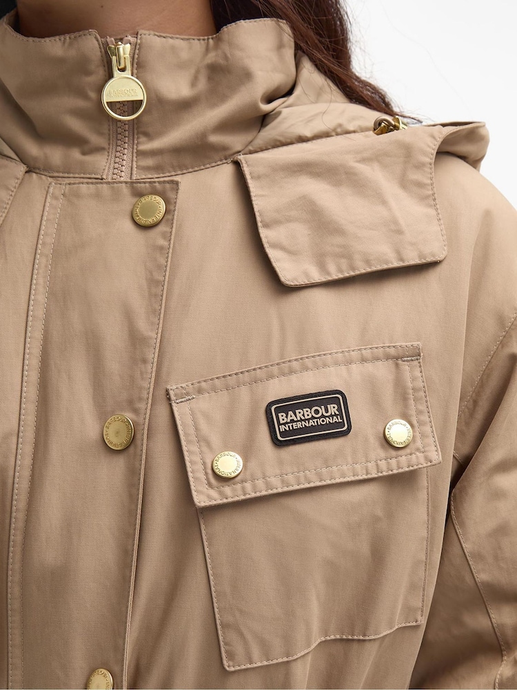 Buy Barbour® International Cream Roberta Showerproof Longline