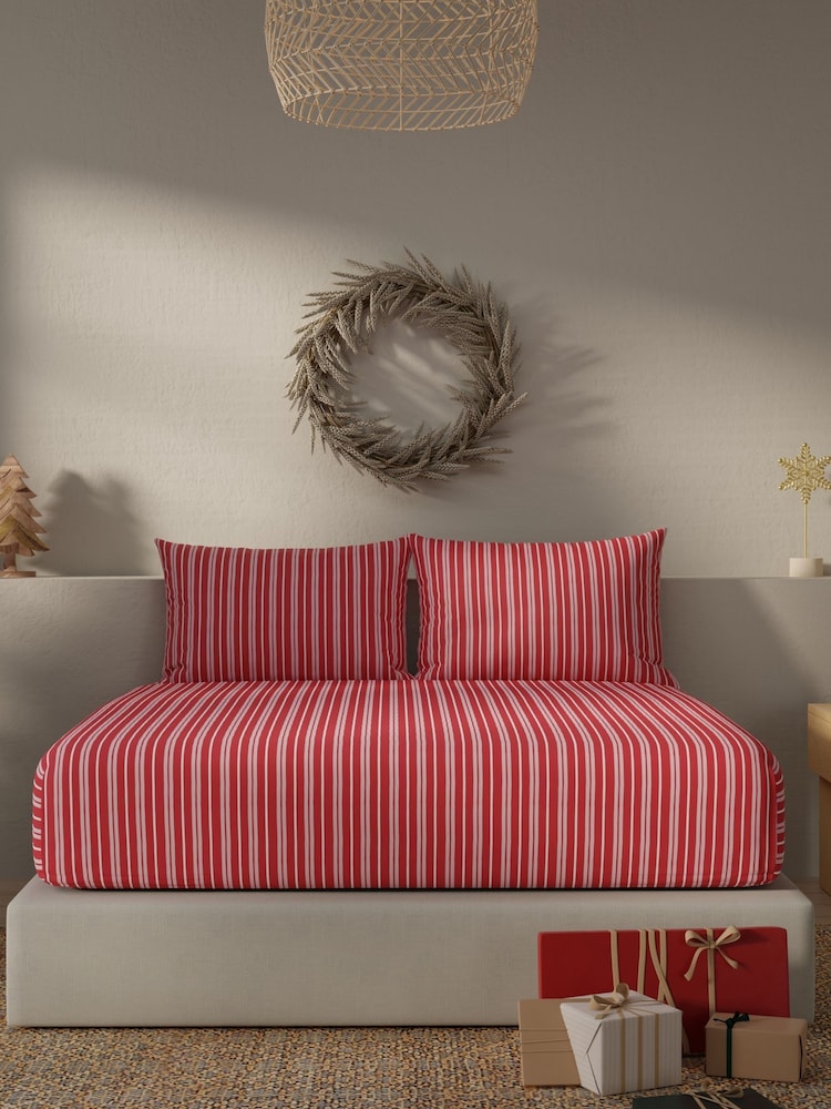 Vantona Pink Christmas Kitsch Santa Fitted Sheet Set inc Pillowcase - Image 1 of 3 Vantona Pink Christmas Kitsch Santa Fitted Sheet Set inc Pillowcase - Image 1 of 3