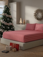 Vantona Pink Christmas Kitsch Santa Fitted Sheet Set inc Pillowcase - Image 2 of 3