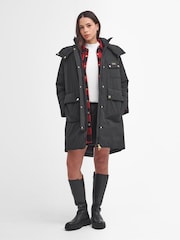 Barbour® International Christa Showerproof Longline Puffer Coats - Image 3 of 7