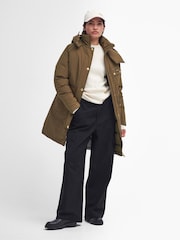 Barbour® International Christa Showerproof Longline Puffer Coats - Image 1 of 7