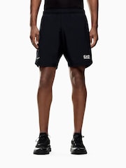 EA7 Black Regular-Fit Logo Shorts - Image 1 of 5
