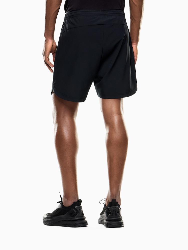 EA7 Black Regular-Fit Logo Shorts - Image 2 of 5