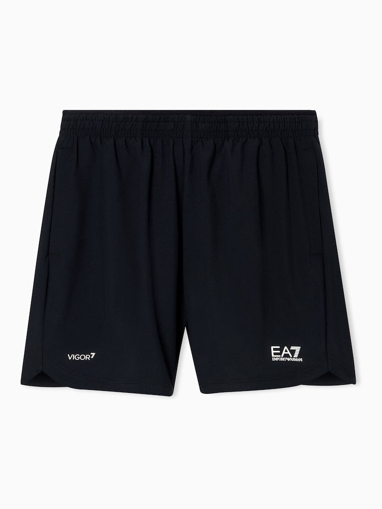 EA7 Black Regular-Fit Logo Shorts - Image 5 of 5