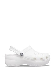 Crocs Cream/White Classic Platform Clogs - Image 1 of 7