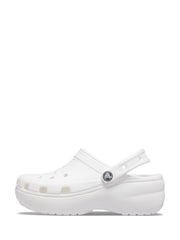Crocs Cream/White Classic Platform Clogs - Image 2 of 7