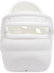 Crocs Cream/White Classic Platform Clogs - Image 5 of 7