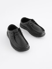 Schwarz - Schnürschuhe aus Leder für die Schule - Bild 3 von 8