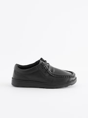 Schwarz - Schnürschuhe aus Leder für die Schule - Bild 4 von 8