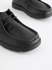 Schwarz - Schnürschuhe aus Leder für die Schule - Bild 5 von 8
