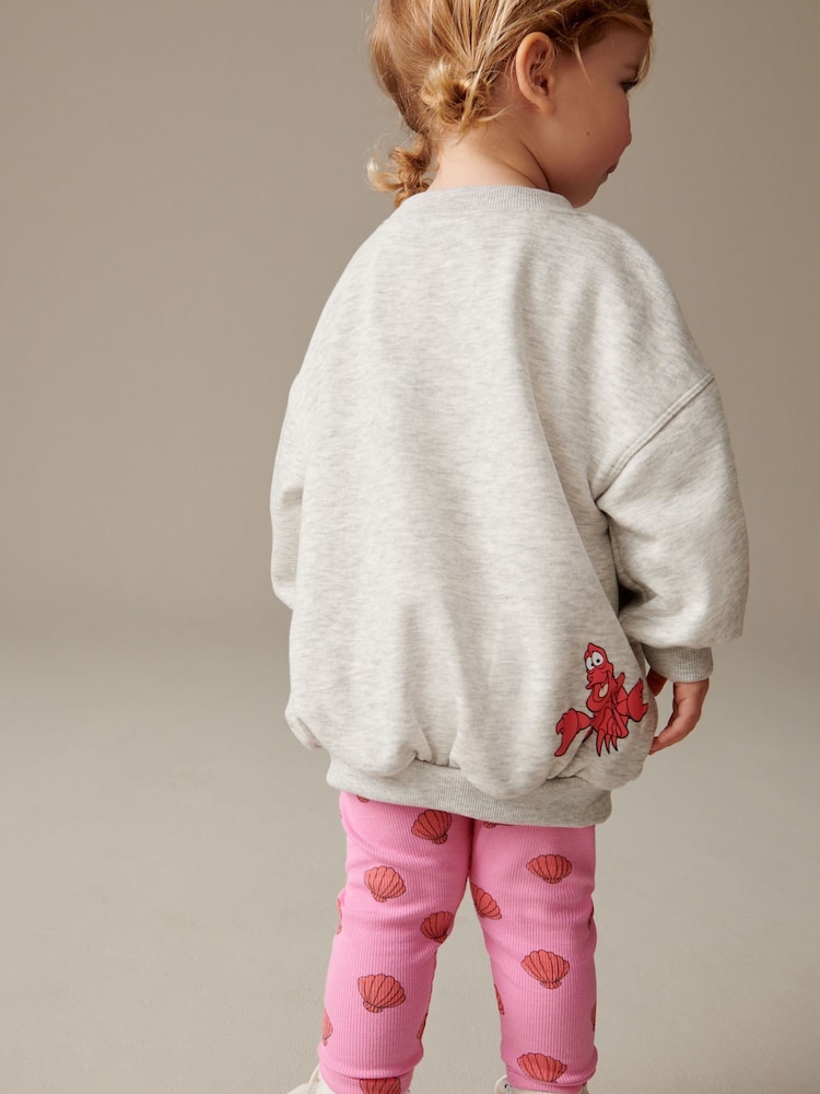 Grey Disney Little Mermaid Ariel Jumper and Leggings Set (3mths-7yrs) - Image 2 of 6