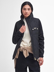 Barbour® International Rubins Box Quilted Jersey Black Jacket - Image 1 of 7