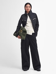Barbour® International Rubins Box Quilted Jersey Black Jacket - Image 2 of 7