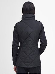 Barbour® International Rubins Box Quilted Jersey Black Jacket - Image 3 of 7