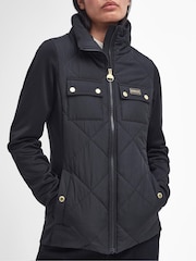 Barbour® International Rubins Box Quilted Jersey Black Jacket - Image 4 of 7
