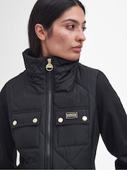 Barbour® International Rubins Box Quilted Jersey Black Jacket - Image 5 of 7